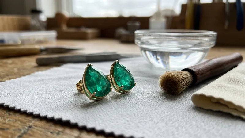 Entretenir vos boucles d'oreilles émeraude