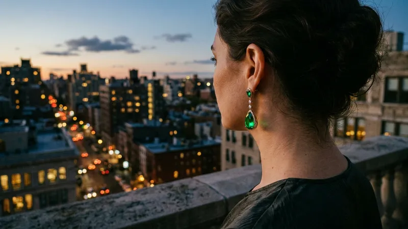 Les boucles d'oreilles pendantes en émeraude : une touche élégante